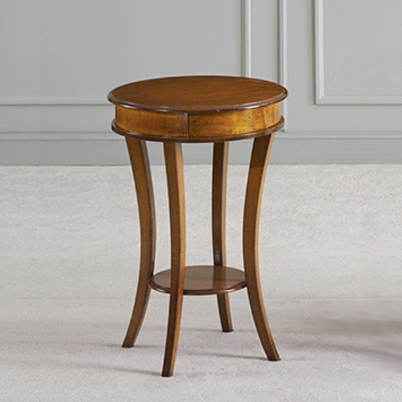 Plutone 9017-T kerek dohányzóasztal intarziás asztallappal 50cm