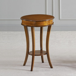 Plutone 9017-T kerek dohányzóasztal intarziás asztallappal 50cm 02 Dohányzóasztalok Mobilsedia