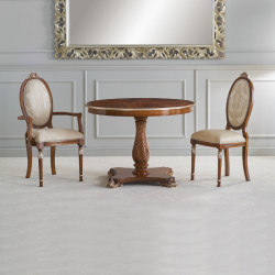 Vanity 9020-A kerek bõvíthetõ étkezõasztal intarziás asztallappal 110-150cm