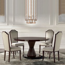 Cristel 9028-L kerek étkezõasztal tanganyika fa asztallappal 150x80cm