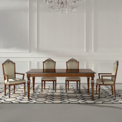 Grace 9030-I téglalap alakú étkezõasztal intarziás asztallappal 200x110cm