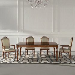 Grace 9030-A téglalap alakú bõvíthetõ étkezõasztal intarziás asztallappal 200-250cm