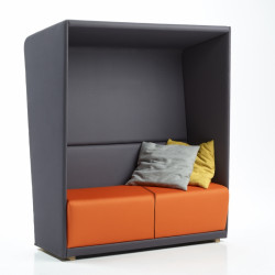 Circuit Private két fotellel magas háttámlával - privát panellel 03 Ügyfélvárók Diemme