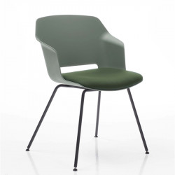 Clop polipropilén vázas karosszék párnázott - kárpitozott üléssel 05 Műanyag karosszékek Diemme