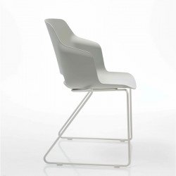 Clop polipropilén vázas szánkótalpas karosszék párnázott - kárpitozott üléssel