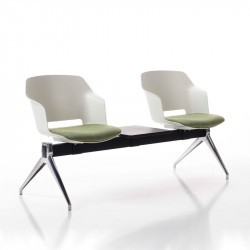 Clop két személyes pad fekete asztallal - párnázott - kárpitozott üléssel 05 Műanyag karosszékek Diemme