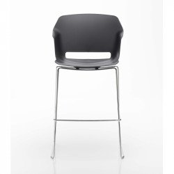 Clop szánkótalpas bárszék párnázott - kárpitozott üléssel