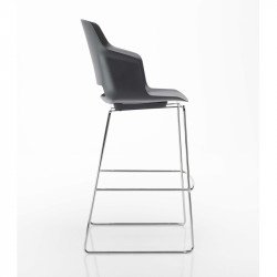 Clop szánkótalpas bárszék párnázott - kárpitozott üléssel