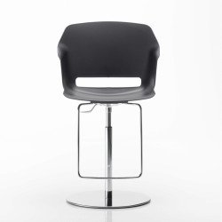 Clop állítható magasságú központi lábas bárszék párnázott - kárpitozott üléssel