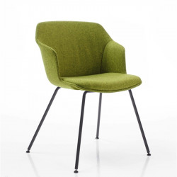 Clop Riv polipropilén vázas kárpitozott karosszék poliuretán hab párnázással 05 Műanyag karosszékek Diemme