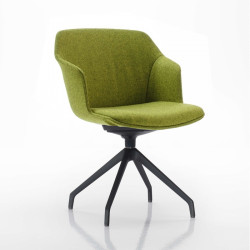 Clop Riv polipropilén vázas forgó kárpitozott karosszék poliuretán hab párnázással 05 Műanyag karosszékek Diemme