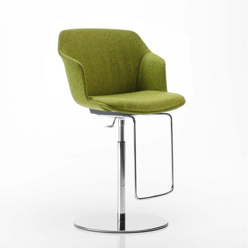 Clop Riv állítható magasságú központi lábas kárpitozott bárszék poliuretán hab párnázással