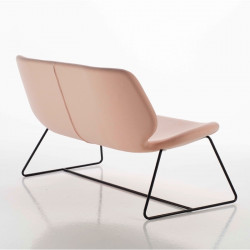 Eon Lounge szánkótalpas kárpitozott kétszemélyes kanapé