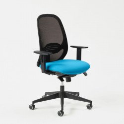 Hop állítható magasságú irodai szék hálós háttámlával fix fekete kartámasszokkal 05 Műanyag karosszékek Diemme