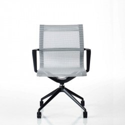 Liberty fix magasságú irodai szék - hálós - fix fekete kartámasszokkal - 4-ágú csillag alakú központi görgõs lábbal