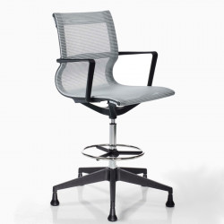 Liberty állítható magasságú bárszék - hálós - fix fekete kartámasszokkal - 5-ágú csillag alakú központi lábbal 05 Műanyag karosszékek Diemme