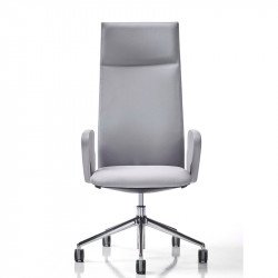 Velvet állítható magasságú kárpitozott fõnöki forgószék magas háttámlával - fix fekete kartámasszokkal - 5-ágú csillag alakú központi görgõs lábbal