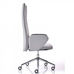 Velvet állítható magasságú kárpitozott fõnöki forgószék magas háttámlával - fix fekete kartámasszokkal - 5-ágú csillag alakú központi görgõs lábbal