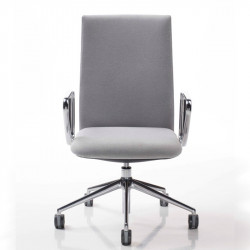 Velvet állítható magasságú kárpitozott irodai szék - fix fekete kartámasszokkal - 5-ágú csillag alakú központi görgõs lábbal 05 Műanyag karosszékek Diemme