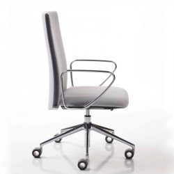 Velvet állítható magasságú kárpitozott irodai szék - fix fekete kartámasszokkal - 5-ágú csillag alakú központi görgõs lábbal