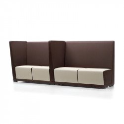 Circuit két kárpitozott fotel - kétszemélyes kanapé magas háttámlával