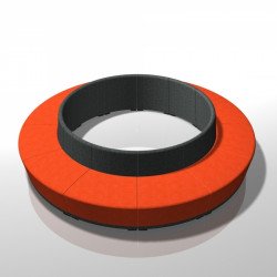 Circuit kárpitozott 30 fokot bezáró fotel karfák nélkül