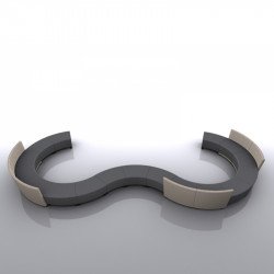 Circuit kárpitozott 30 fokot bezáró fotel karfák nélkül