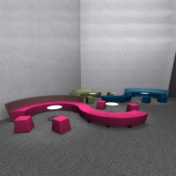 Circuit kárpitozott 30 fokot bezáró fotel karfák nélkül