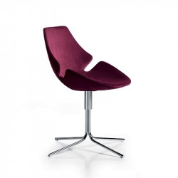 Eon forgatható kárpitozott szék - krómozott központi 4-ágú csõ lábbal 03 Fémvázas étkezőszékek Diemme