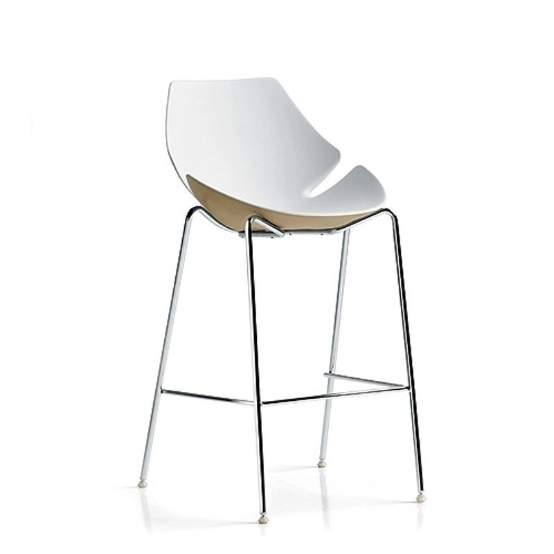 Eon kárpitozott fix bárszék - krómozott lábakkal