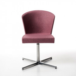 Konté kárpitozott forgatható irodai szék négy ágú csillag alakú alumínium lábbal 03 Fémvázas étkezőszékek Diemme