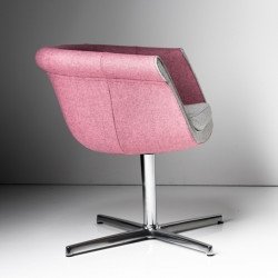 Liz kárpitozott forgatható irodai szék négy ágú csillag alakú alumínium lábbal