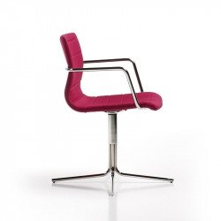 Miss kárpitozott forgatható irodai szék 4-ágú krómozott csõ központi lábbal