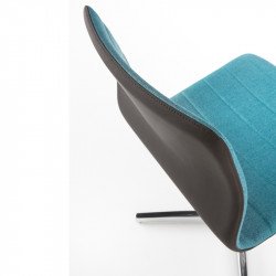 Miss kárpitozott forgatható irodai szék 4-ágú csillag központi lábbal - egyensúly mechanizmussal