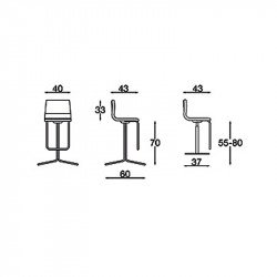 Prince kárpitozott bárszék magas háttámlával