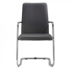 Social kárpitozott karosszék magas háttámlával - szánkótalpas lábbal