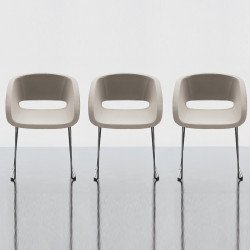 Vanity kárpitozott karosszék szánkótalpas lábbal