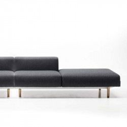 Bread kárpitozott szélsõ kétszemélyes elem félig háttámlával - karfa nélkül - moduláris kanapé 06 Vendéglátás Diemme