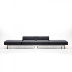 Bread kárpitozott szélsõ kétszemélyes elem félig háttámlával - karfa nélkül - moduláris kanapé