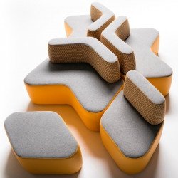 Cross kárpitozott moduláris kanapé háttámlával