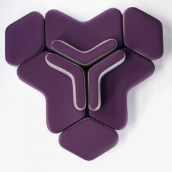 Cross kárpitozott moduláris kanapé háttámlával