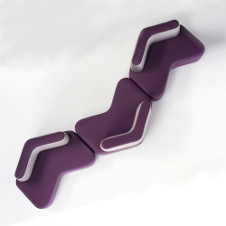 Cross kárpitozott moduláris kanapé háttámlával