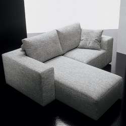 Square kanapé - egy kétüléses és egy együléses elemmel - hátpárnákkal és karfákkal