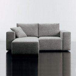 Square kanapé - egy kétüléses és egy együléses elemmel - hátpárnákkal és karfákkal