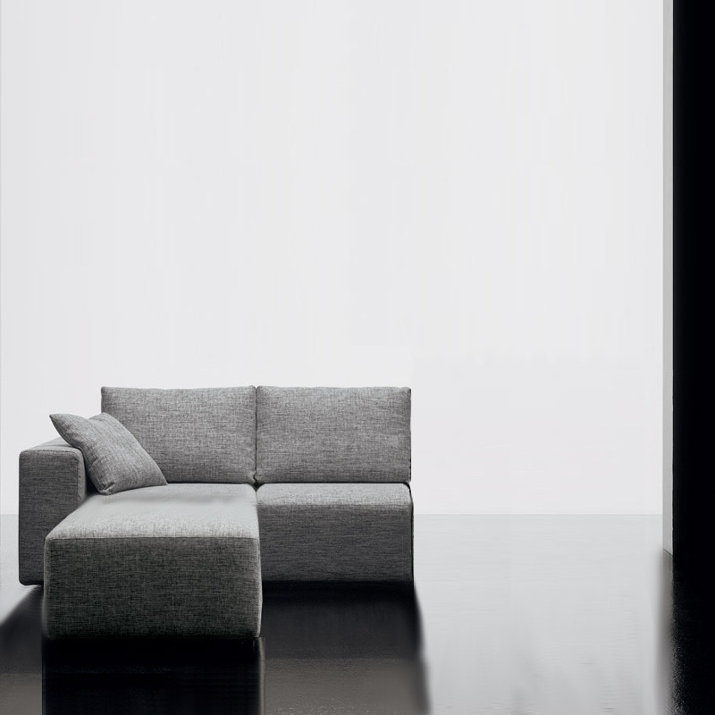 Square kanapé - egy kétüléses és egy együléses elemmel - hátpárnákkal - egyik oldalt karfa nélkül