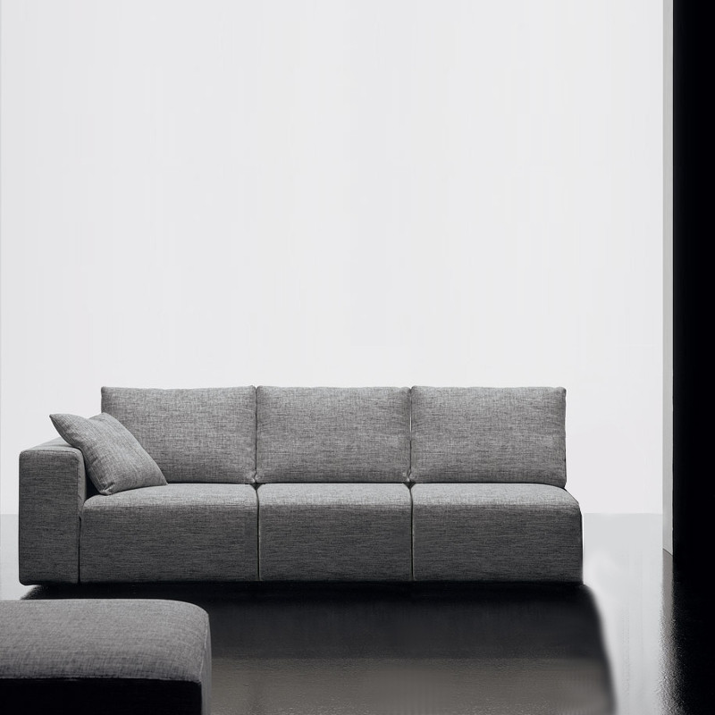 Square háromszemélyes kanapé - három egyszemélyes elemmel - hátpárnákkal - egyik oldalt karfa nélkül