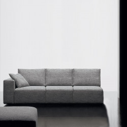 Square háromszemélyes kanapé - három egyszemélyes elemmel - hátpárnákkal - egyik oldalt karfa nélkül