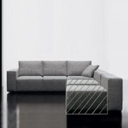 Square sarokkanapé - öt egyszemélyes elemmel - hátpárnákkal és végig karfákkal