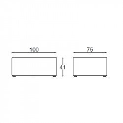 Square kárpitozott puff