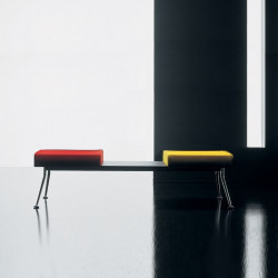 Ypsilon kárpitozott kétüléses pad kisasztallal 03 Ügyfélvárók Diemme